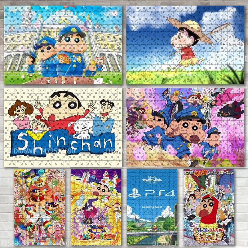 

Crayon Shin-Chan Jigsaw Puzzles Bandai Cartoon Anime Wooden Puzzles 1000 Pieces Adult Kids Toys Game Print Clear Gift Collection