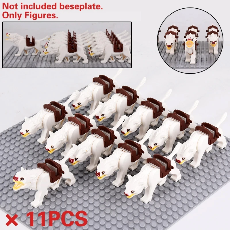 Medieval Military Sets Cavalry Figures War Horse Animals Building Blocks Parts Knight Weapons Accessories Toys for kids gifts 3