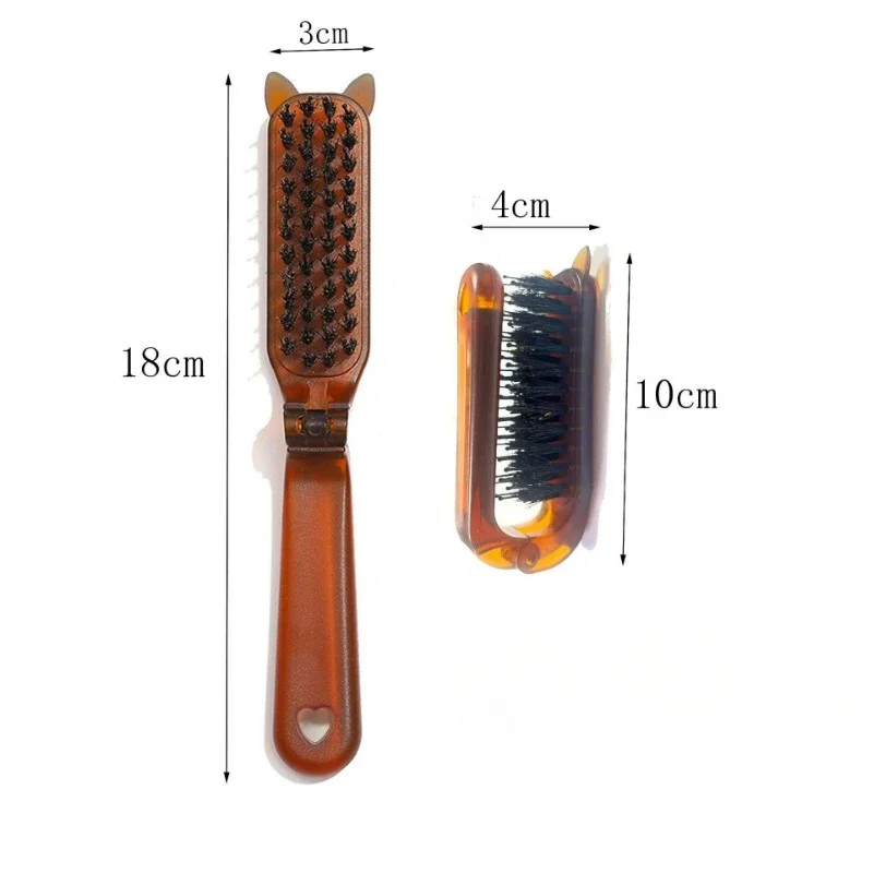Pig Mane Hair Combs Head Styling Massage Combs Women Portable Folding Anti Static Hair Brush for Barber Styling Accessories