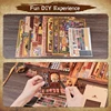 CUTEBEE DIY Book Nook Kit Wooden Dollhouse with Touch Light Magic Bookshelf Insert Decor for Gift Fantastic Animal Common Room 5
