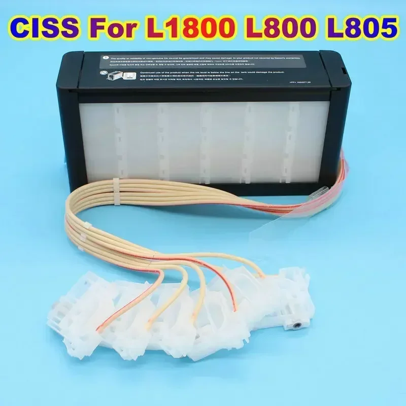 Original L805 Dtf Ciss Ink Tank Kit For Epson L800 L1800 Printer Ciss Damper Bulk Ink Tank Supply System with 6 Pcs Damper