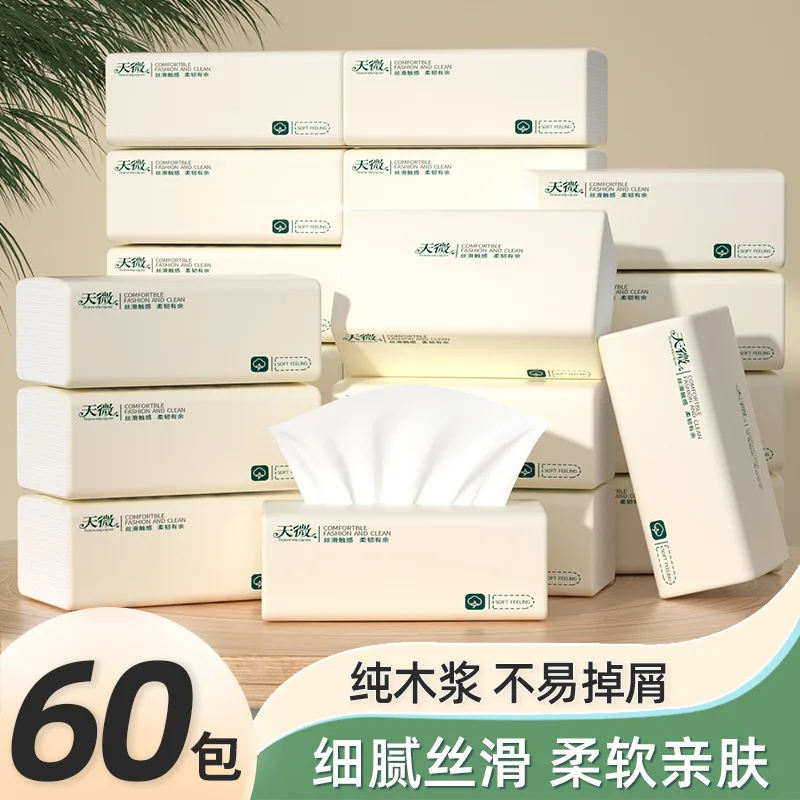 Toilet Paper Tissue Napkin Portable Pack Made from Virgin Wood Pulp