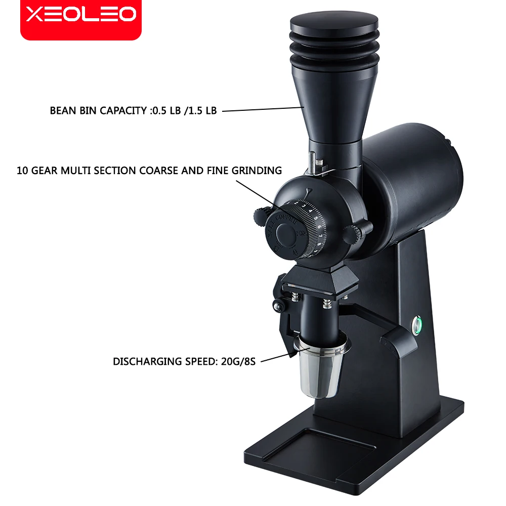 XEOLEO 90mm Coffee Bean Grinder Flat Titanium Plated Burr No Static Electricity Espresso Coffee Maker Speed Regulation Tea Grind 3