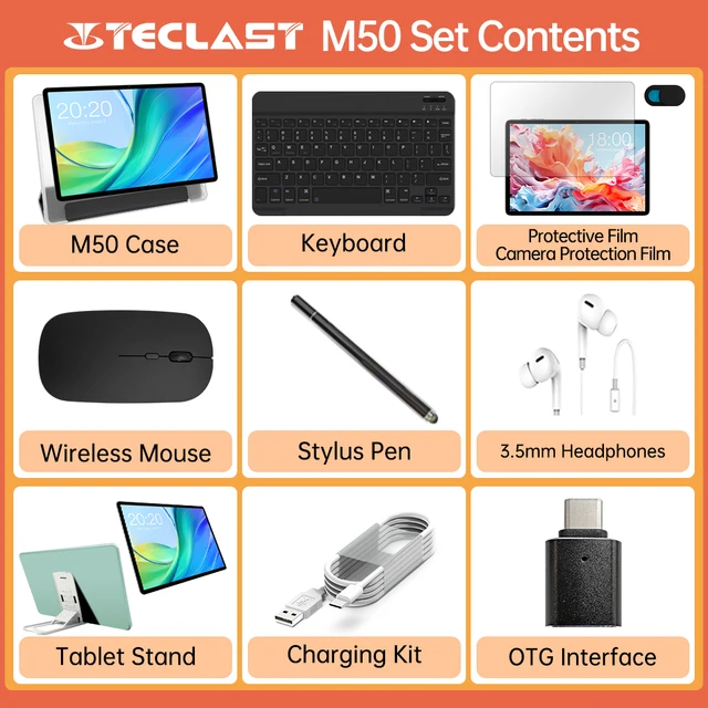 Teclast M50 2024 Tablet Unisoc T606 8-core 2.0GHz/14GB(6GB+8GB 