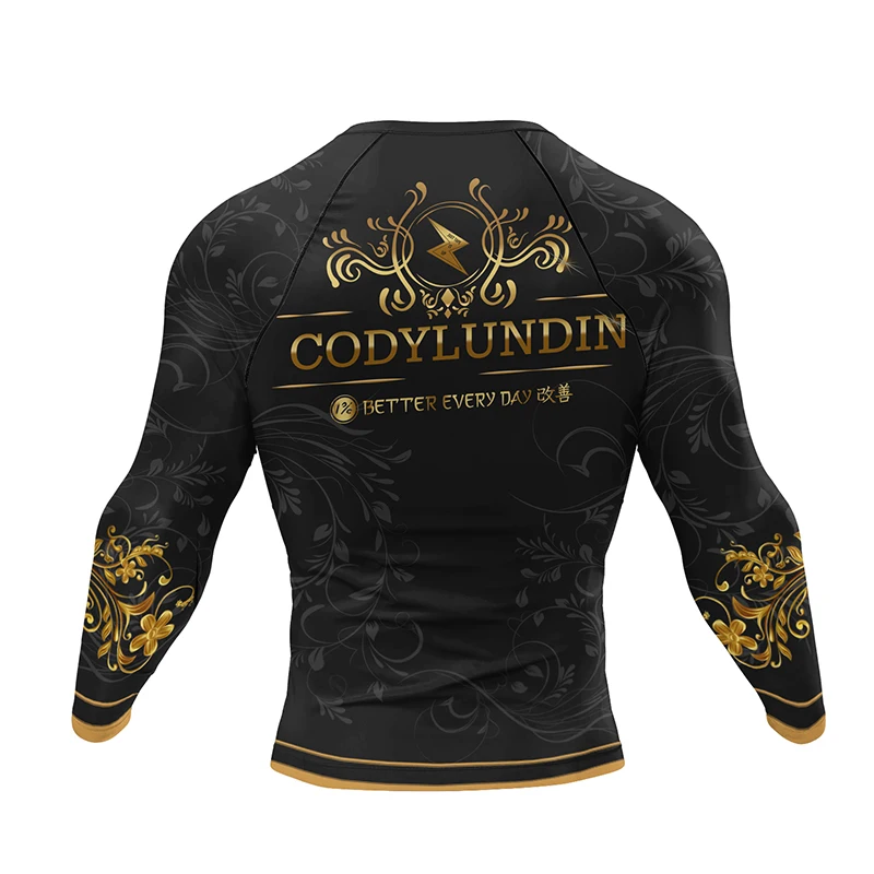 Men Tracksuit MMA Rashguard Jiu Jitsu T-shirt+Pants Sets Fitness Boxing Jerseys BJJ Muay Thai Shorts Gym Rash Guard Sportsuit 6
