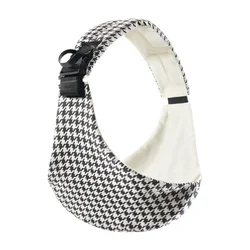Enhanced Retro Baby Carrier with Wide Shoulder Straps and Portable Front Hug Design (Houndstooth)