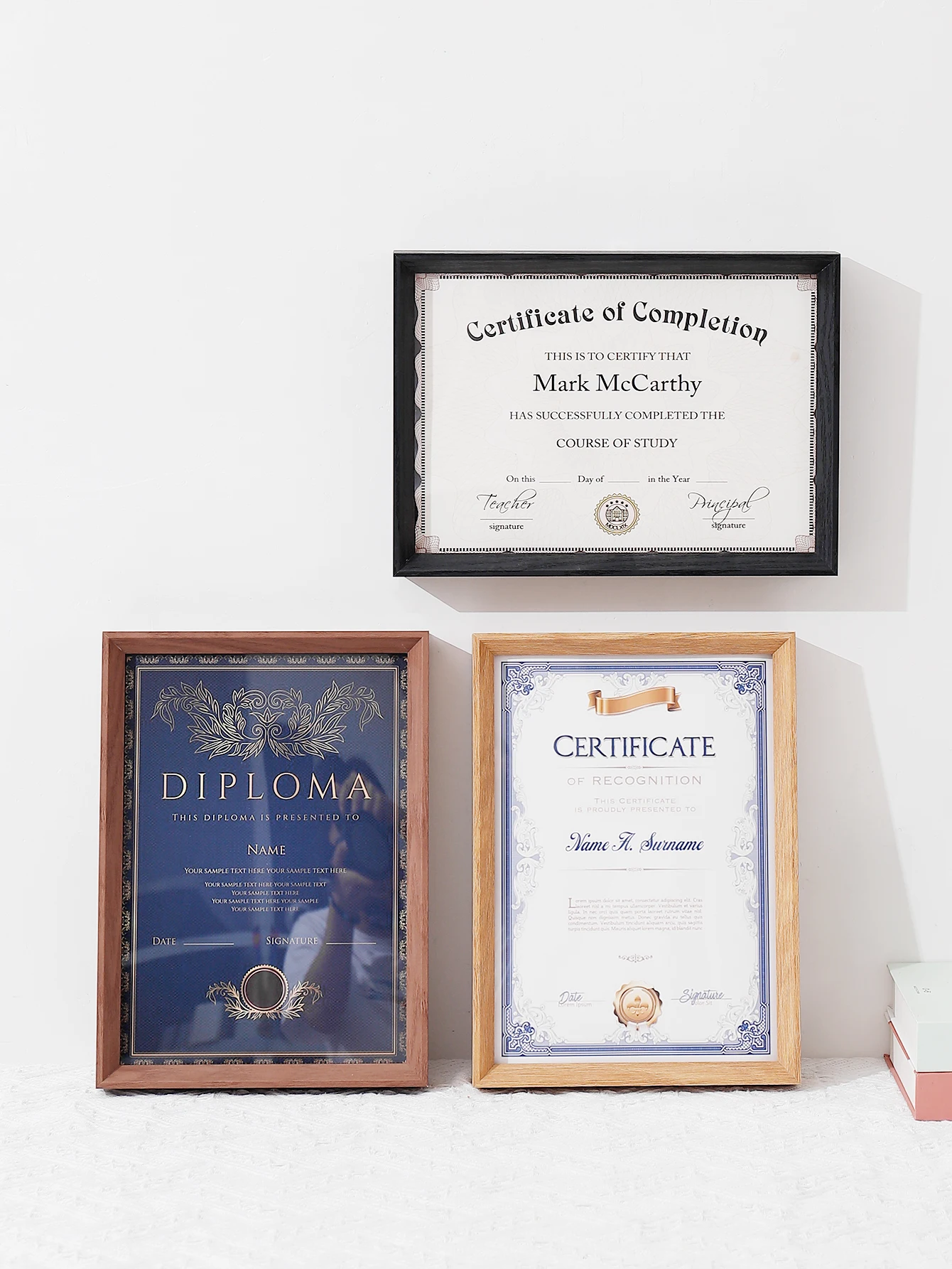 1PC A4 double-sided transparent display frame photo frame acrylic display holder display case for certificates diplomas display photos American business license file frame