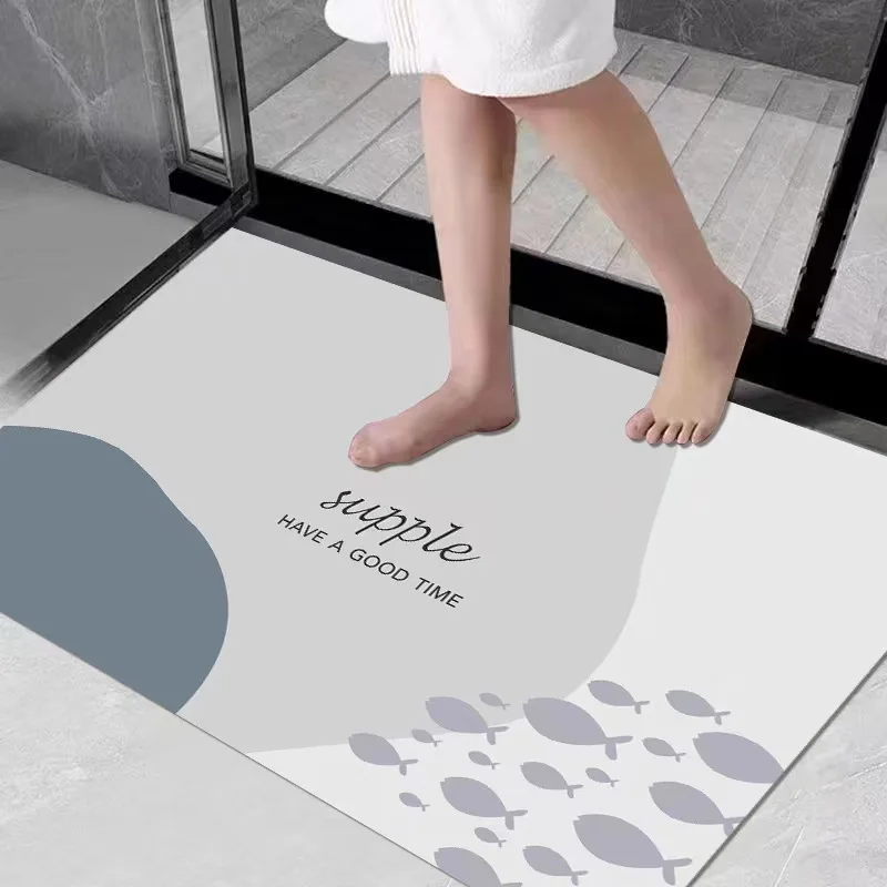Fashion Diatomite Home Decorations Bathroom Entrance Doorway Kitchen Non-slip Water Absorbent Quick Drying Floor Mats floor mat