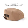 Solid Color Letter Baby Beret Hat Korean Embroidered Adjustable Newsboy Cap for Boy Girl Spring Summer Kids Snapback Casquette 6