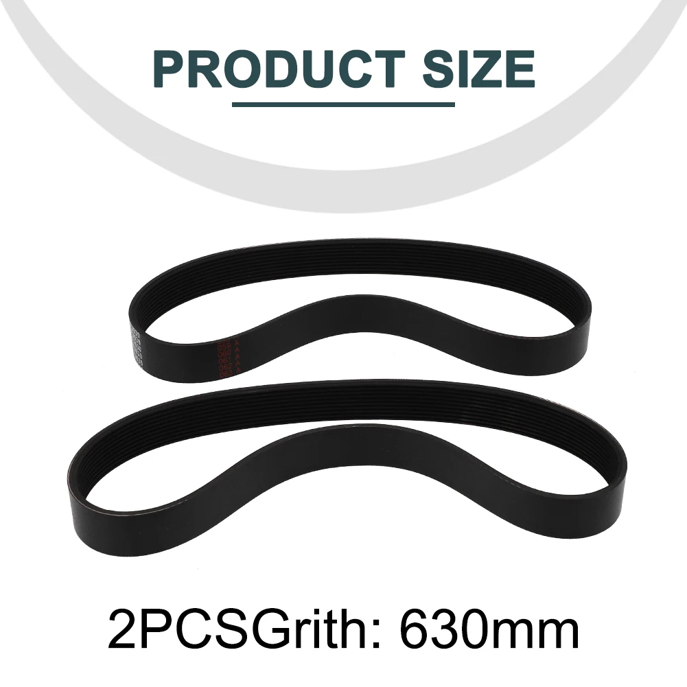 

High Quality Practical Brand New Driving Belts 630mm Transmission Belt 2pcs/set For 350/355 Electric Mitre Saw