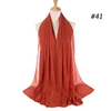 Musulman en mousseline de soie Hijab femmes bulle en mousseline de soie écharpe pour femmes dames voile musulman Islam couleur unie malaisie Musulman Wrap foulards