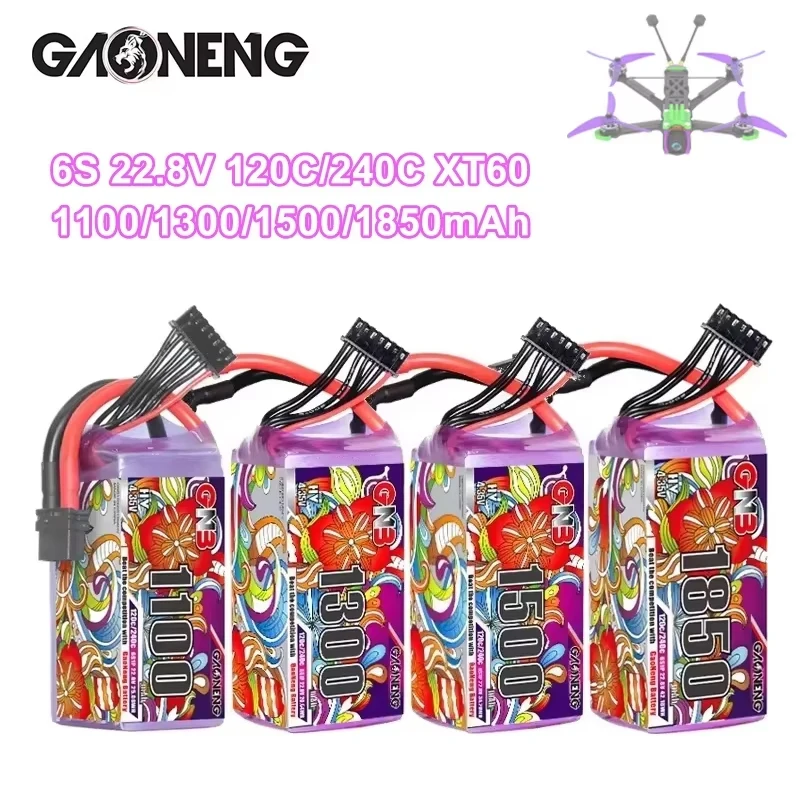 Batterie LiPo 4S/6S 1100-1300mAh 120C pour RC Drone FPV