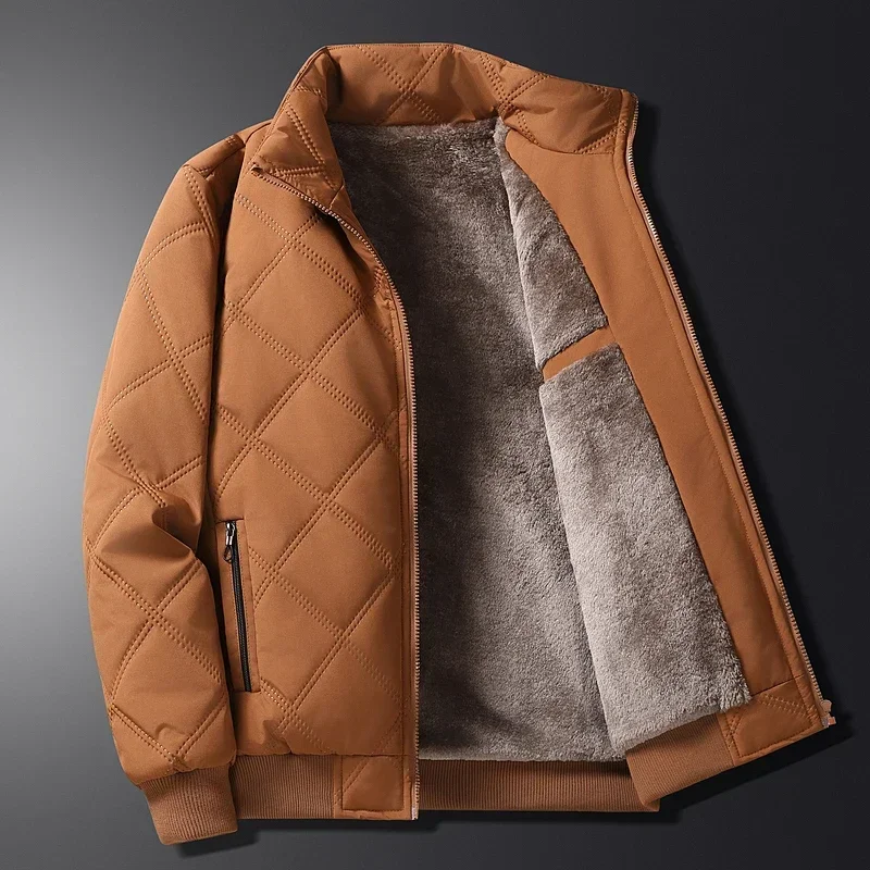 Down Jacket Puffer Jacket Parka Coat Parkas Coat Puffer Jacket Men Thick Warm Winter Jackets Solid Color Parkas Man Cotton Padded Outwear Coats Casual Stand Men's Clothing Top