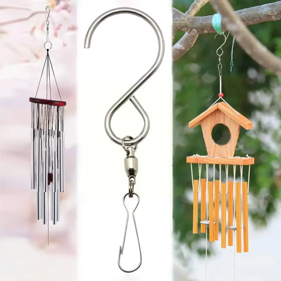 LEONTOOL Lot De 4 Crochets Pivotants 360° Pour Plantes - Crochets Robustes Avec Boîte De Rangement