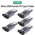5x MicroUSB to C