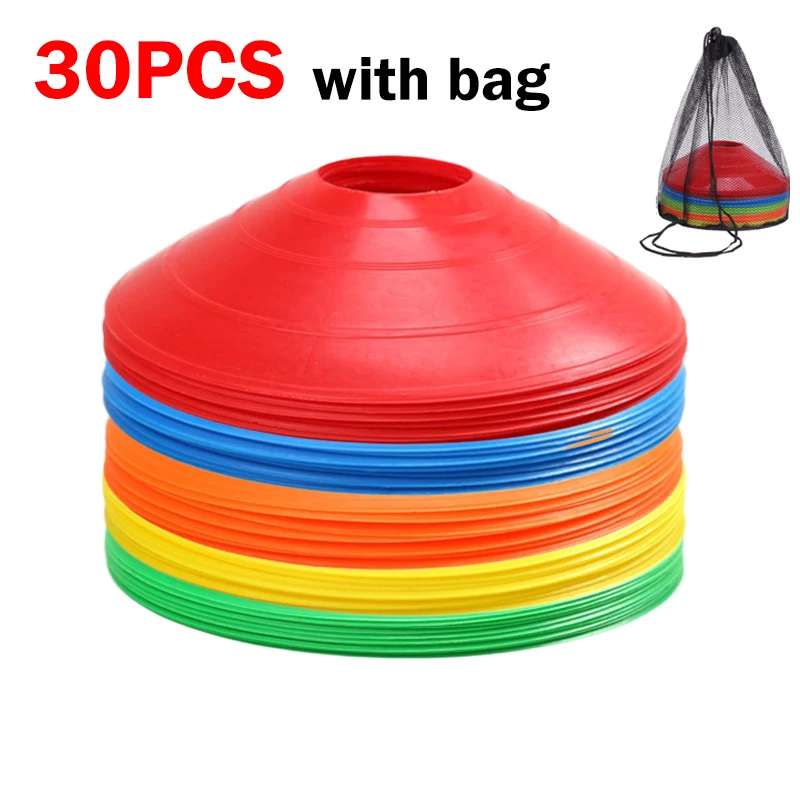 thumbnail image 1 of Juego de 50/10 conos para entrenamiento de fútbol, plato con señal para entrenamiento de fútbol, discos de agilidad profesionales para adultos y niños, equipo de entrenamiento de fútbol, 1 of 5