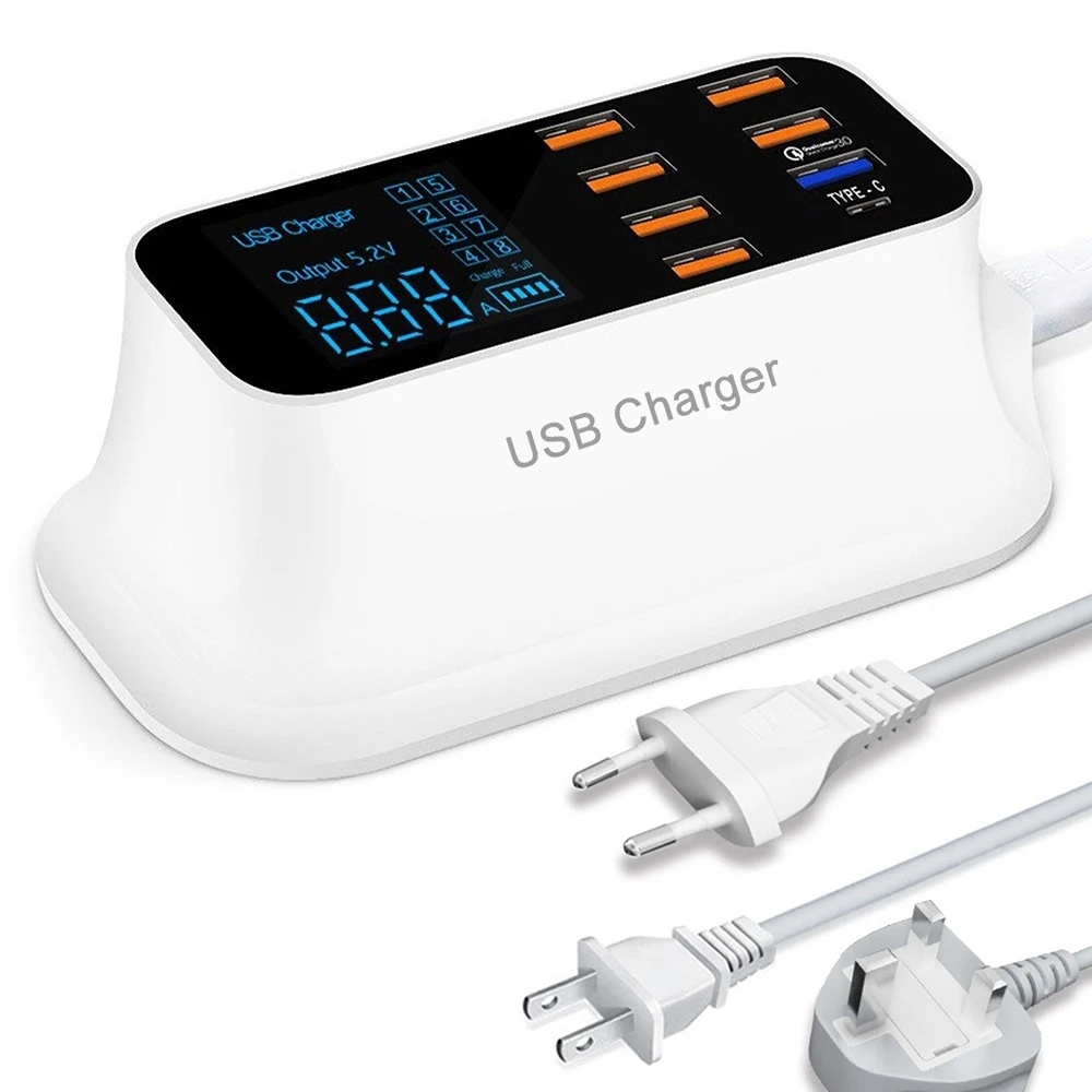 Зарядка для телефона настольная. USB Charger 8 портов дисплеем. USB зарядка quick charge. USB зарядник 8 портов с быстрой зарядкой. Зарядная станция USB 5 портов.