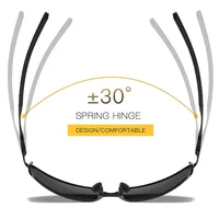 Солнцезащитные очки Мужские фотохромные, поляризационные, квадратная металлическая оправа, UV400, для вождения, занятий спортом на открытом воздухе, велоспорта — изображение 4