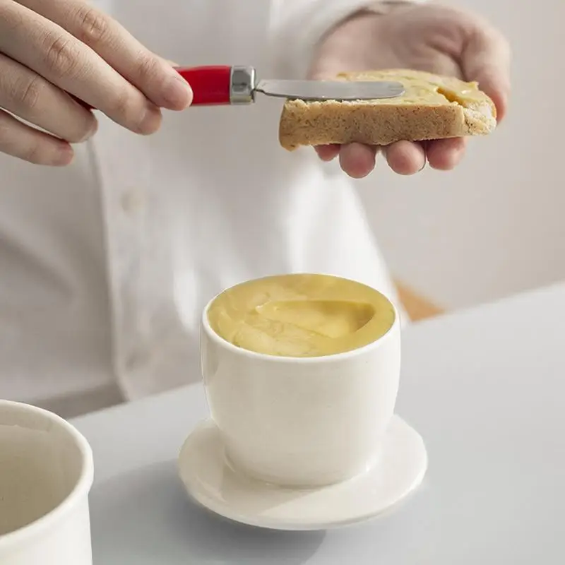 French Butter Crock butter storage box ceramic sauce dishes For Counter On Demand Spreadable Butter Ceramic Bell Style Jar Dish Cheese Storage