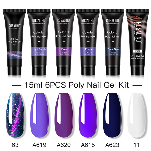 Poly Nail Gel Set For Nails Extension 15ml Gel Polish Semi Permanent Vernish Base Top Coat Gel Varnish Gel Nail Polish