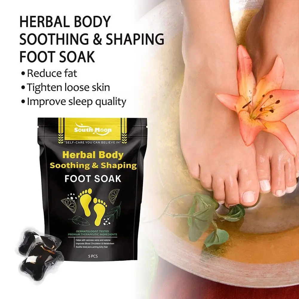 Fat Burning Foot Bath Salt Soak Fast Slimming Ginger Relax Health Salt Stress Weight 5pcs Body Detox Care Soak Foot Health