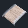 100/300 PCS/Ear Care Clean Wood Handle Pointed Tip Head Cotton Semi Permanent Eyebrow Eyelash Tattoo Thread Beauty Makeup Remove 2