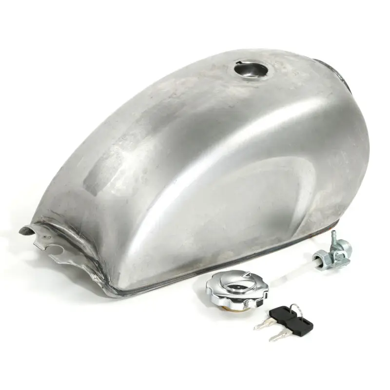 

Motorcycle Unpainted 2.4 Gallon 9L Fuel Gas Tank For Honda Yamaha Cafe Racer Custom