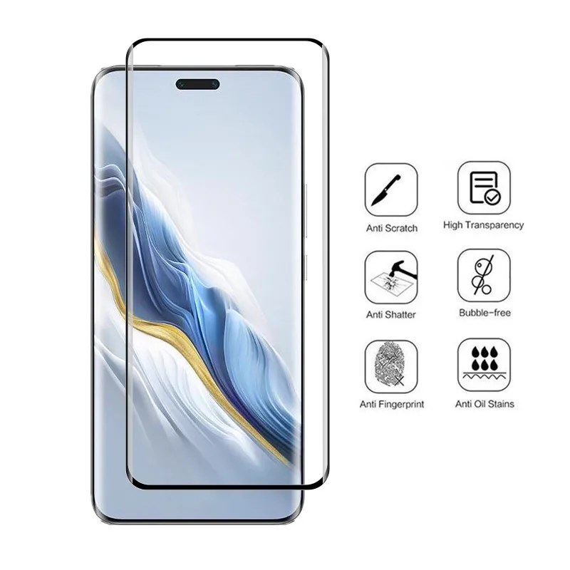 Premium 9D Curved Tempered Glass Screen Protector with Soft Camera Film
