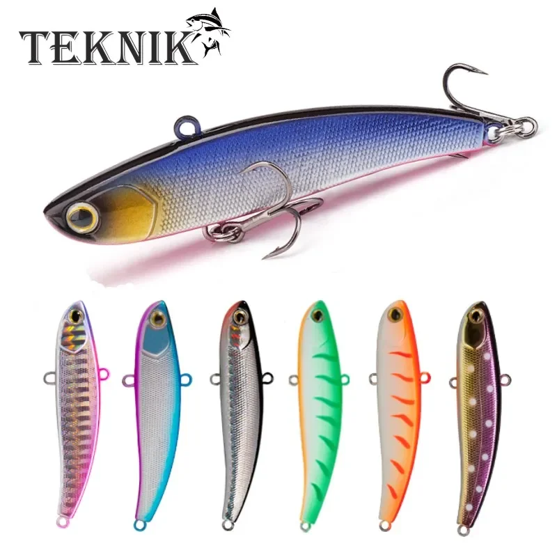 Teknik VIB Eisangelköder 80mm 16g Lipless Crankbaits Rattlin Bait Sinkender Kunstköder Wobbler für Barsch Hecht Winter IMA Koume Köder