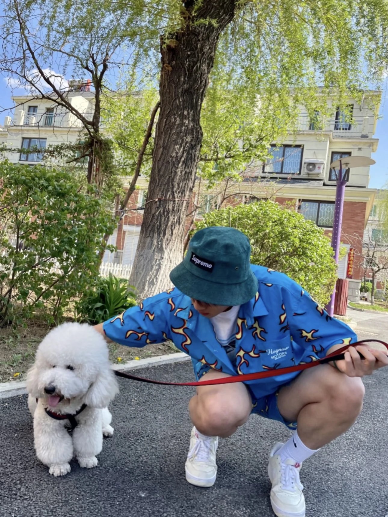 Hawaii Blue Flame Casual Loose Svel Beach irt Top for Men And Women Summer Thin Fabric ort Sve Button up