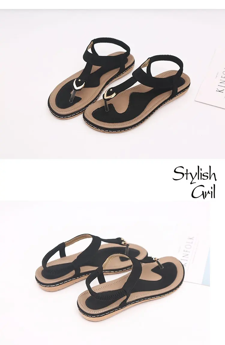 Women's Fashionable And Versatile Korean-style Flat Sandals, 2021 Summer |  SHEIN