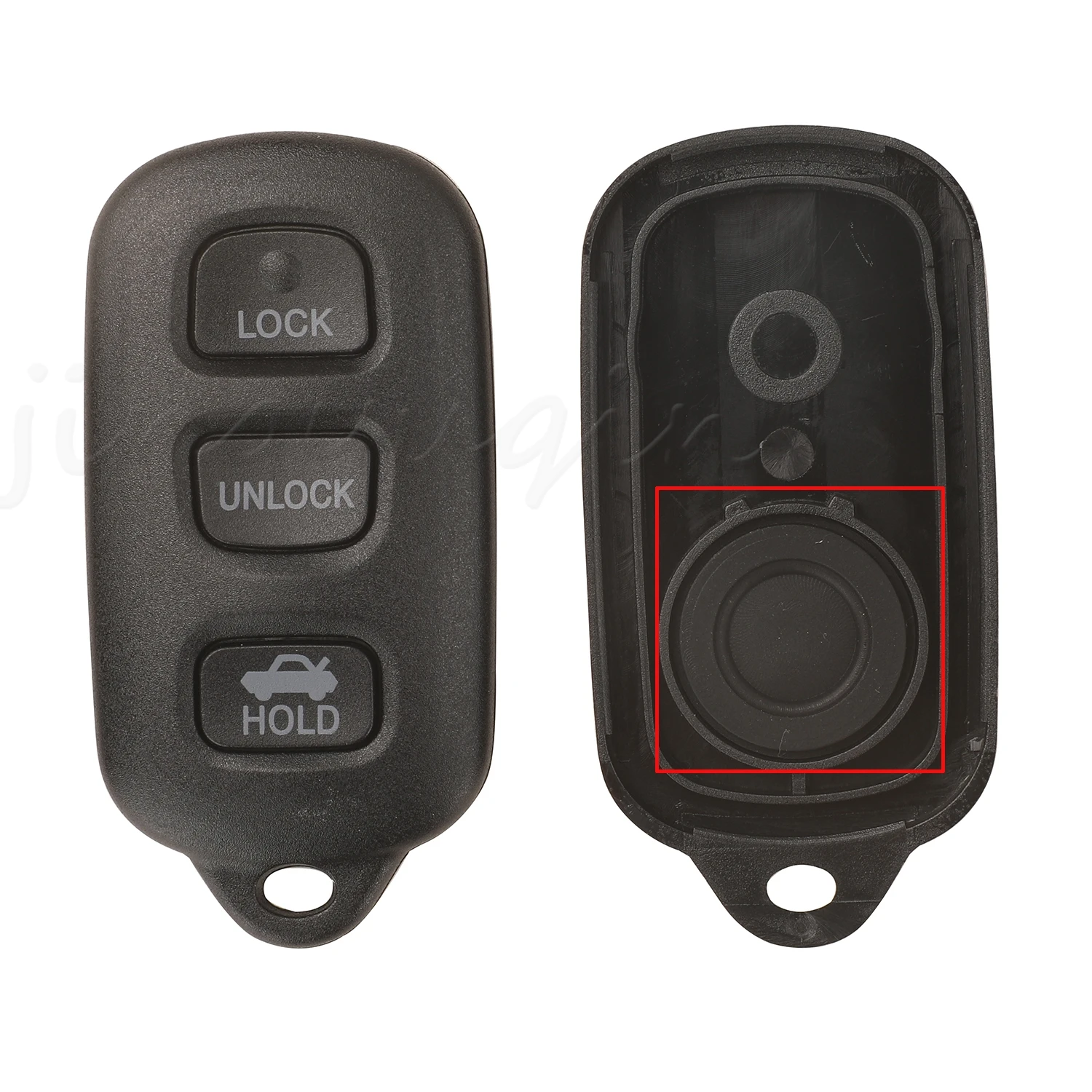 jingyuqin 3/4 Buttons Replacement Remote Car Key Shell Case Fob For Toyota Sequoia 4-Runner 4Runner 2003-2008 Matrix Keyless