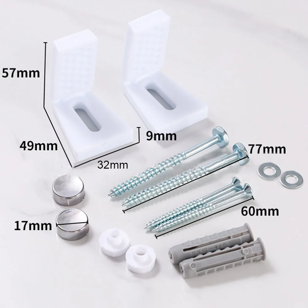 2pcs L Shaped Toilet Foot Mounting Screws Bidet Set Pan Fix Floor Kit Repair Fixings Fitting Screws Bathroom Accessories