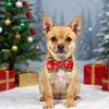 Pet Christmas Bow Tie Dog Collar with Bowknot Stylish Holiday Pet Accessory for Dogs Perfect for Christmas and Special Occasions 3