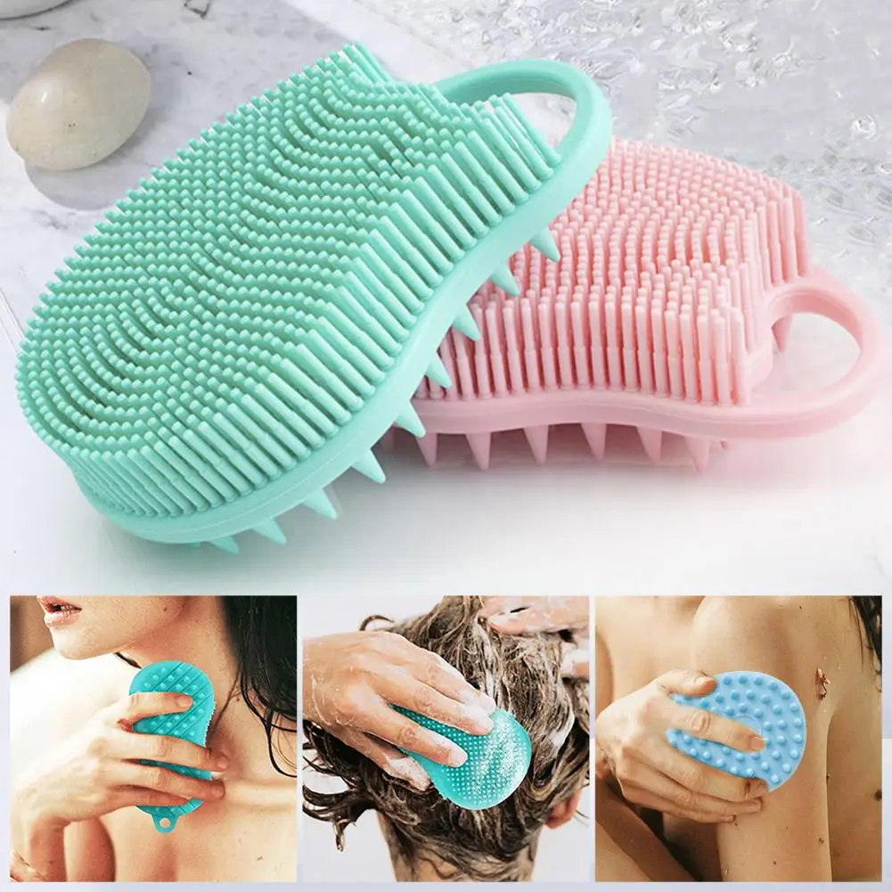 Dropship 2 In 1 Double-Sided Bath Brush Long Handle Rubbing Back