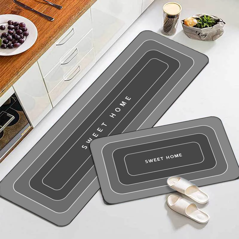 Kitchen Mat Washable Nonslip Kitchen Carpet Entrance Doormat Hallway Bedroom Living Room Long