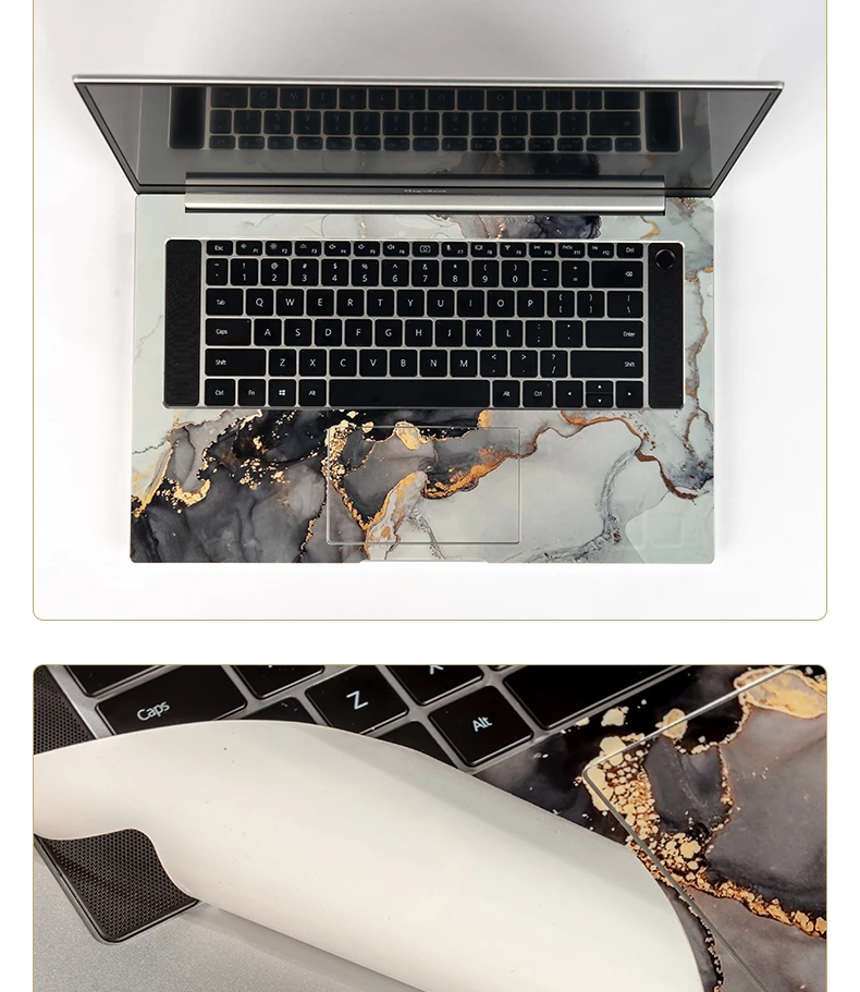 DIY Mármore Laptop Pele Adesivo, Vinil Decalque,
