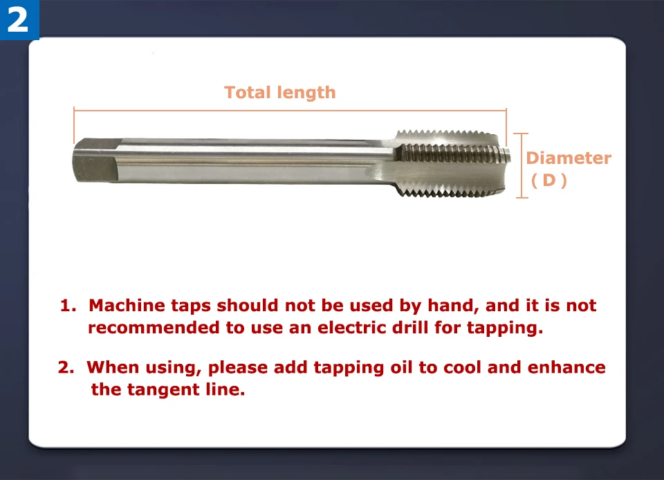 HSS Extended Long Tap American Standard UNC UNF UNEF UN UN UNS Straight Nut Thread Screw 1/4 5/16 3/8 7/16 1/2 9/16 5/8 3/4 7/8 – Detail 5
