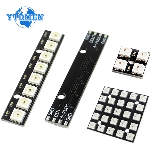 WS2812 5050 RGB LED 4bit 6bit 8bit 25bit Square LED Lamp Driver