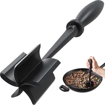 Tritatutto per carne macinata, schiacciapatate resistente al calore per carne da hamburger 5 lame curve Frasher per manzo macinato Gadget da cucina 1