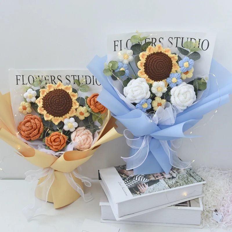 Flower Bouquet Gift Girlfriend Flower Bouquet Sunflowers Hand