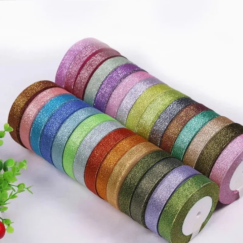 Sparkling Glitter Ribbon – 25 Yards of Elegant Crafting and Wedding Decor Material