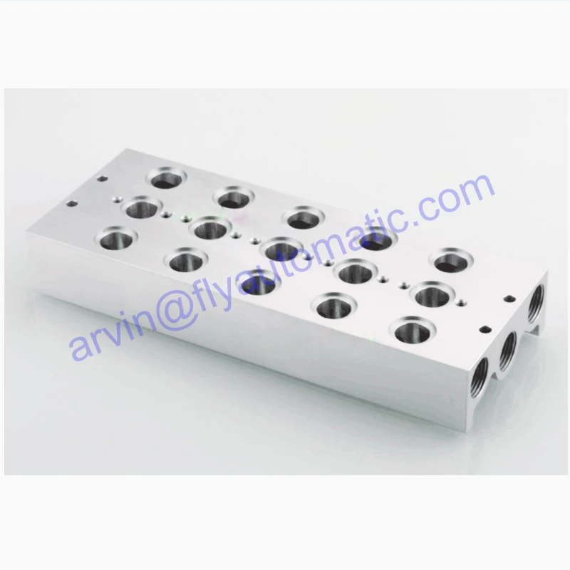 Festo Manifold Block Prs-1/4-5-B 15864 Pneumatic Air Exhaust Solenoid Valve Base For Mfh-5-1/4-B 5Pcs Valves Plate With Gaskets