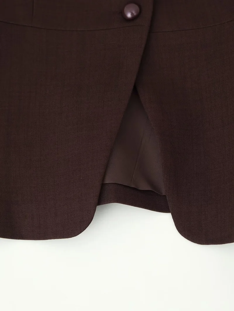 ETJ Herbst 2025, elegante Mode für Damen, einfarbig, Rundhalsausschnitt, Temperament, vielseitige Weste mit Knöpfen – Detail 18