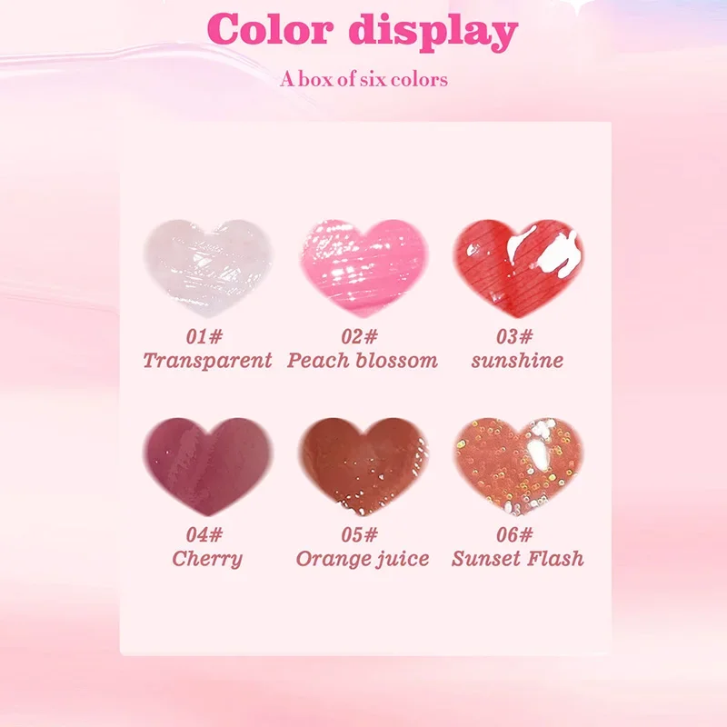6pcs Set Cheap Korean Makeup Lip Oil Lipsticks Makeups Gloss Beauty Ink Pack Jelly Long Lasting Inks Moisturizing Balm Lips 5