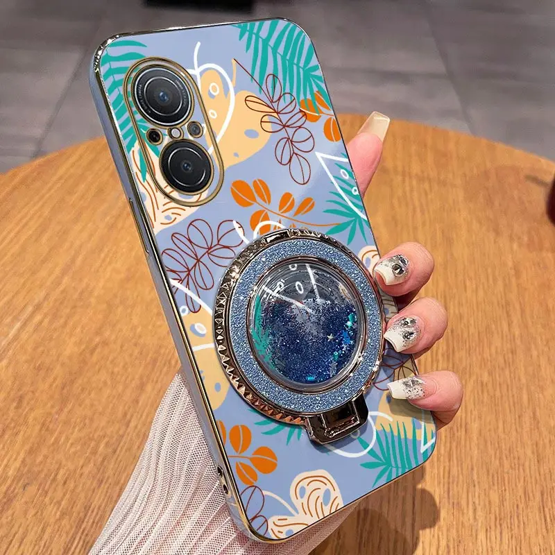 Nova Line Leaf Plating Phone Case - Elegant Protective Cover