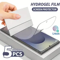 5Pcs Full Coverage Hydrogel Film for Samsung Galaxy S25 S24 S23 S22 Ultra S20 S21 Plus S24 S23 S21 FE HD Clear Screen Protector