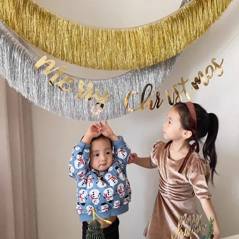 New Foil Fringe Metallic Tinsel Wall Hanging Backdrop Banner for Parade  Floats Mardi Gras Birthday Christmas Party Decoration - AliExpress