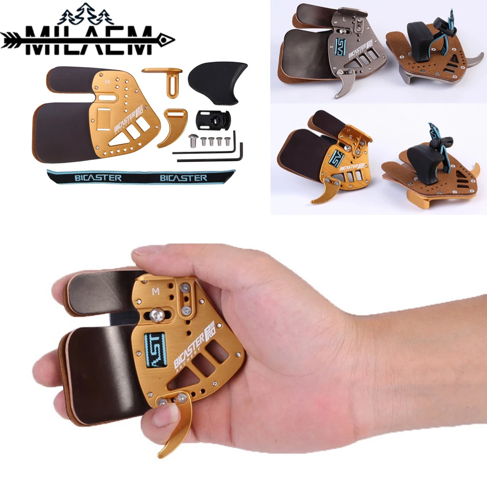 BICASTERArcheryFingerGuardTabProtectionAluminumCowhideSML