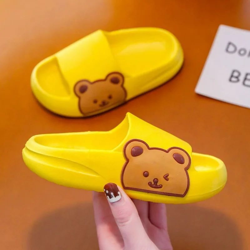 extra wide children's shoes 2022 Children's Beach Slippers For Boys Girls Home Shoes Summer Thick Flip Flops EVA Soft Pillow Slides Ourdoor Bear Slippers children's sandals near me Children's Shoes